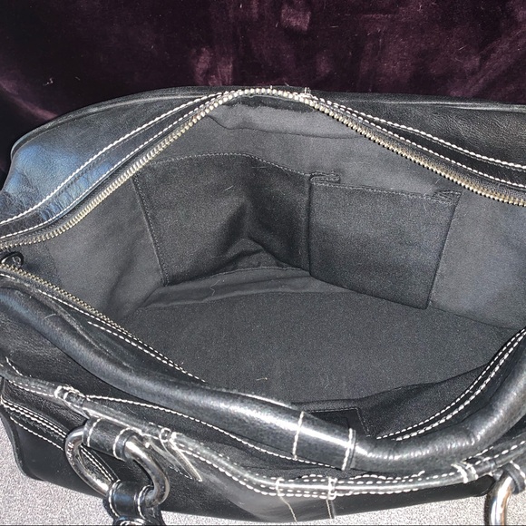 Black Leather Coach Bag - Picture 3 of 10